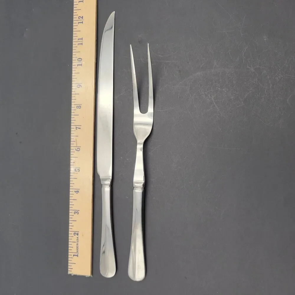 Wallace Carving set KNIFE AND MEAT FORK 18/10 Stainless Steel VTG